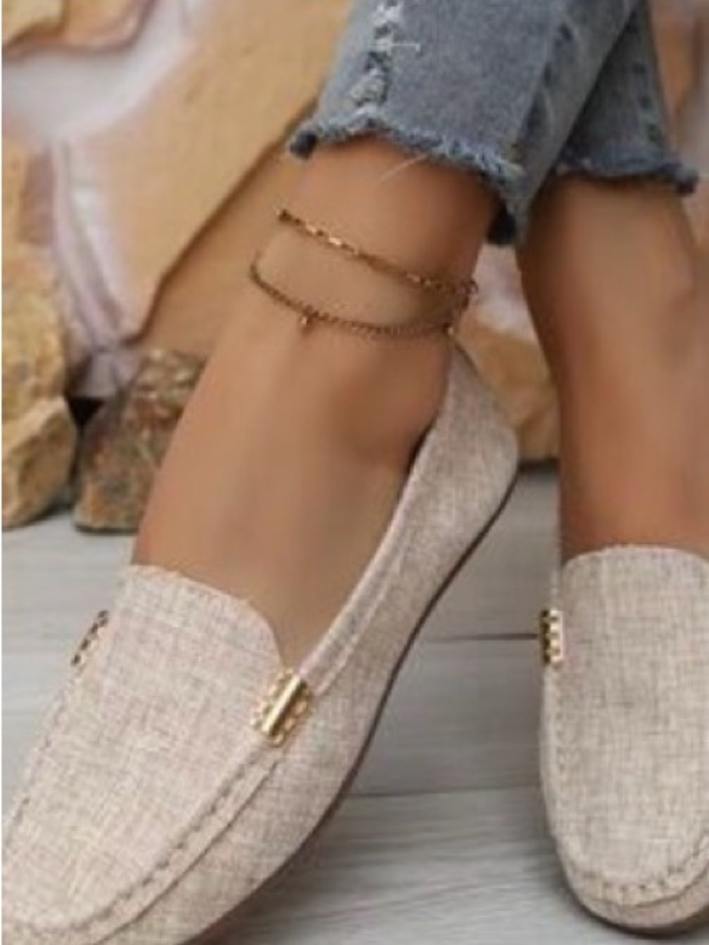 New** Loafers Beige 9.5